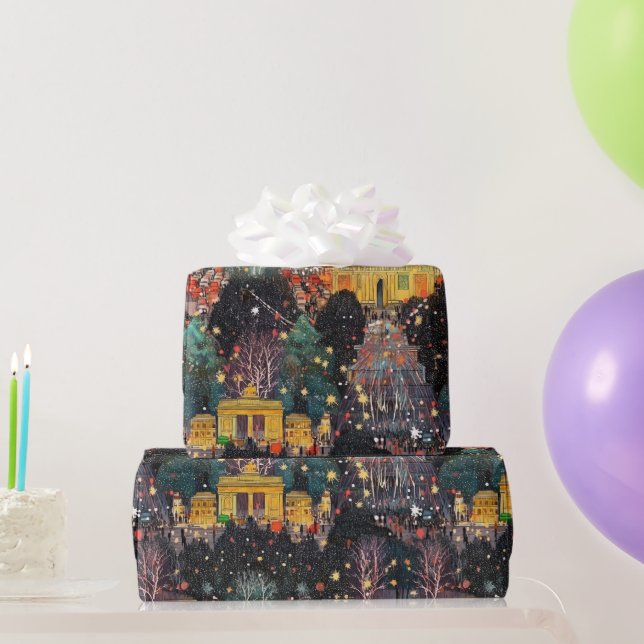 Berlin på jul och nyår i vattenfärger presentpapper (Festgåvor)