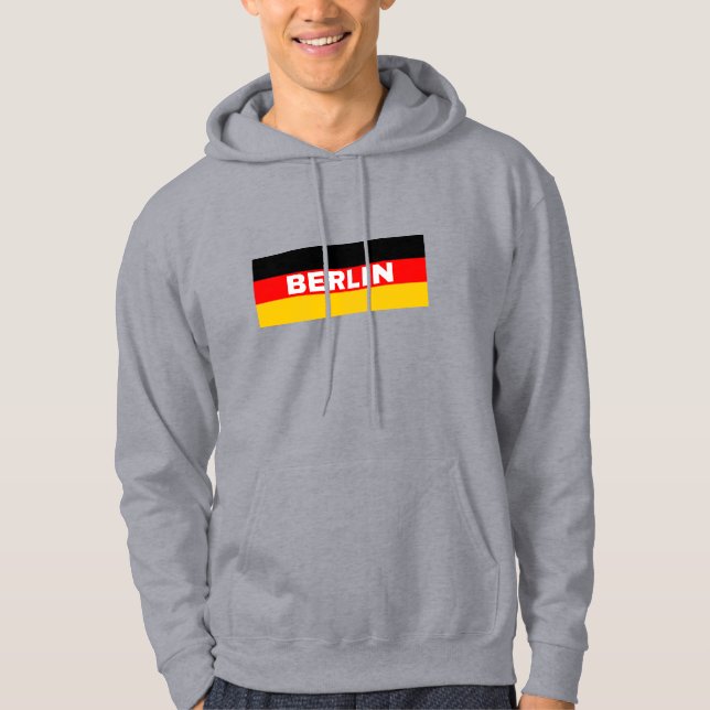 Berlin på tyska Flagga Färg Hoodie (Framsida)