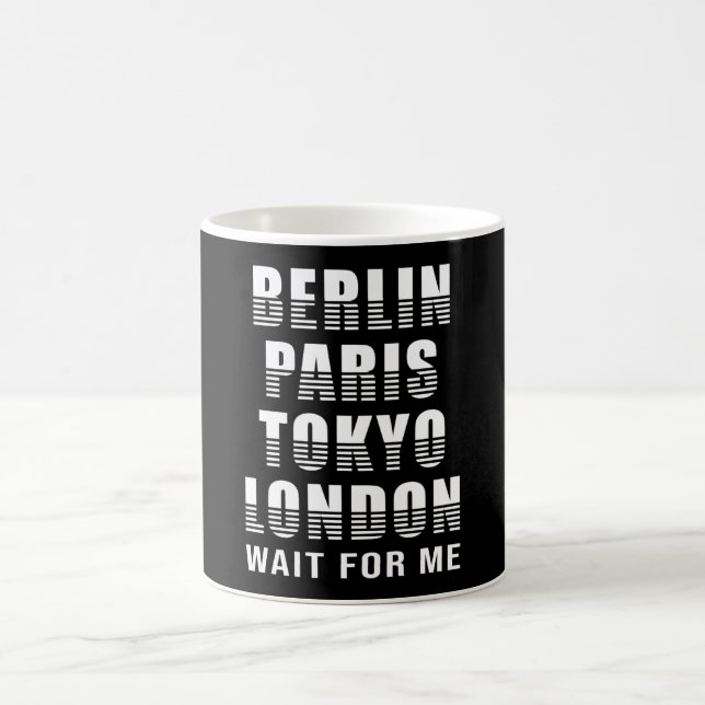Berlin Paris Tokyo London City Cities Funny Gift Kaffemugg (Center)