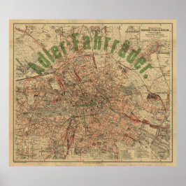 Berlin Pocket Map c.1897 – Kiessling’s Plan Poster