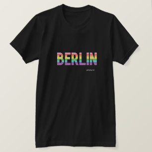 Berlin Pride T-shirt Schwul/Gay Rainbow Flagga