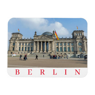 Berlin Reichstag och tysk flaggakylmagnet Magnet