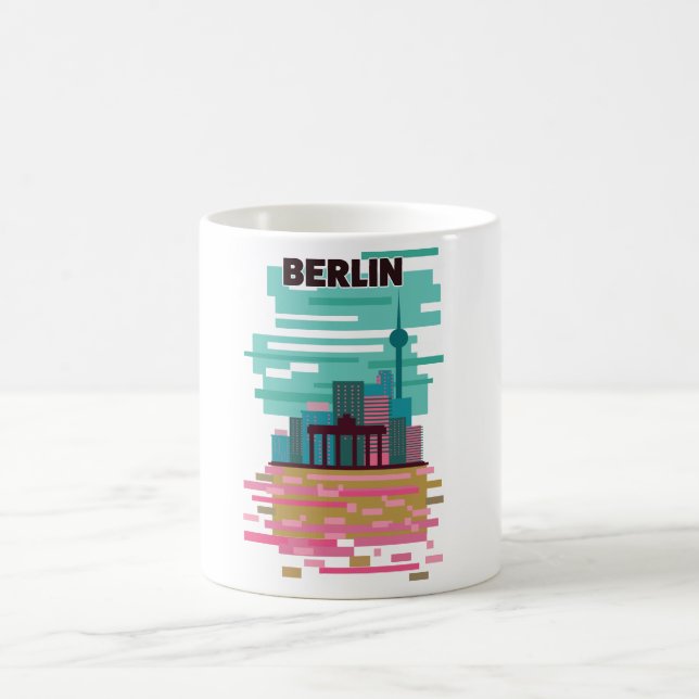 Berlin-resa affisch kaffemugg (Center)