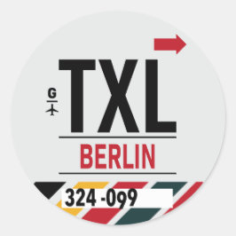 Berlin - Resa Dag Cirkulär Klistermärke