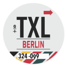 Berlin - Resa Tag Rund Klistermärke