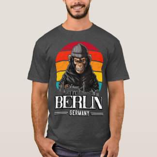 Berlin Retro Monkey Berliner T Shirt