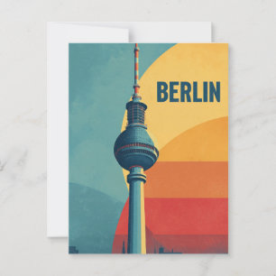 Berlin retrospektiv resa vykort