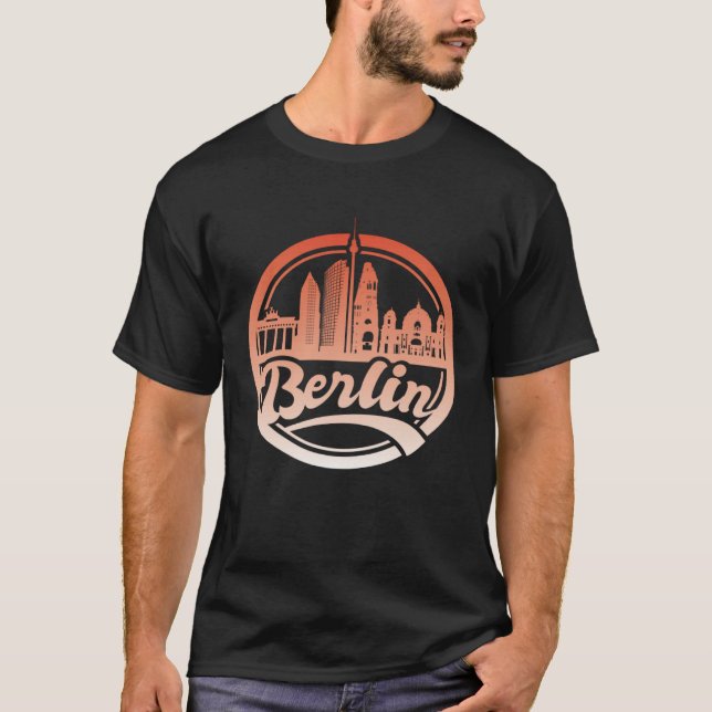 Berlin Skyline Bear T Shirt (Framsida)