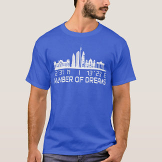 Berlin Skyline GPS Coordinates City Dream City T Shirt