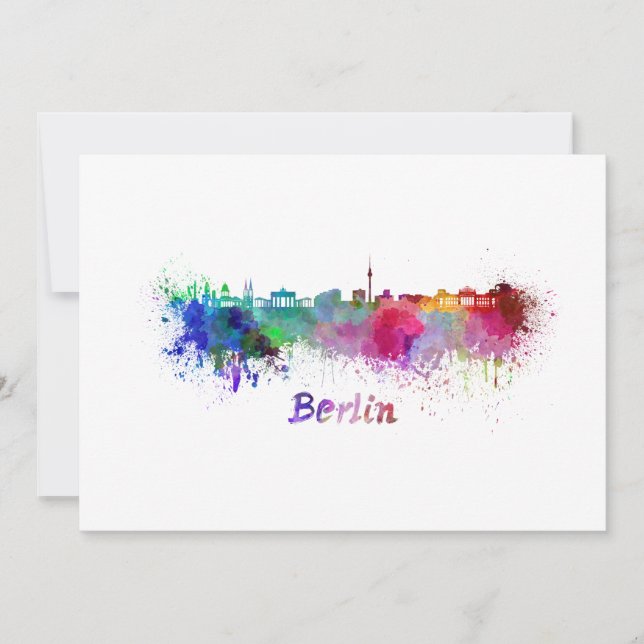 Berlin skyline in watercolor (Framsida)