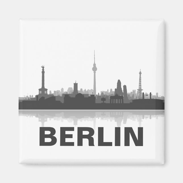 Berlin Skyline Kühlschrank Magnet (Framsidan)