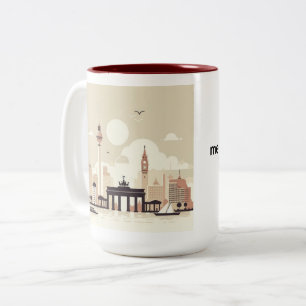 Berlin Skyline Tasse - Heimatliebe Pur Två-Tonad Mugg