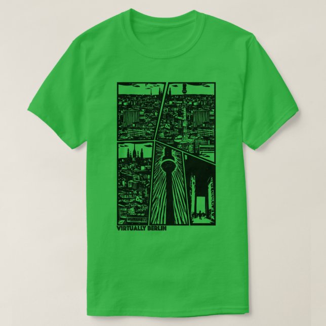 Berlin SkylineStyle Skapat av AI T Shirt (Design framsida)