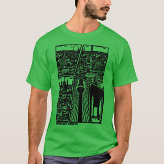 Berlin SkylineStyle Skapat av AI T Shirt
