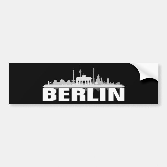 Berlin Stadt Skyline - Autoaufkleber Bildekal (Framsidan)