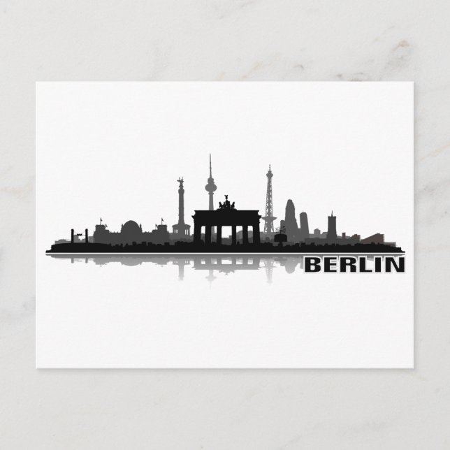 Berlin Stadt Skyline - Postkarte Vykort (Framsida)