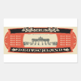 Berlin Sticker Rektangulärt Klistermärke