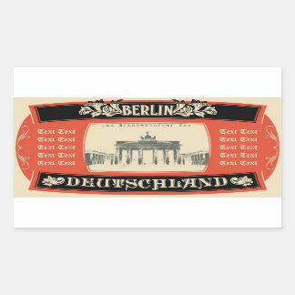 Berlin Sticker Rektangulärt Klistermärke