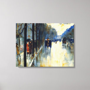 Berlin Street in Late Fall, bra art Canvastryck