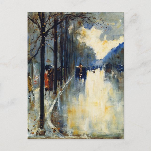 Berlin Street in Late Fall, bra Art-målning Vykort (Framsida)