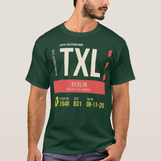 Berlin Tegel Airport Snyggt Luggage TXL T Shirt