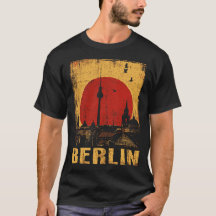 Berlin Torn Distress Sunset City Silhouette