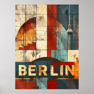 Berlin Travel and Vintage Art Poster