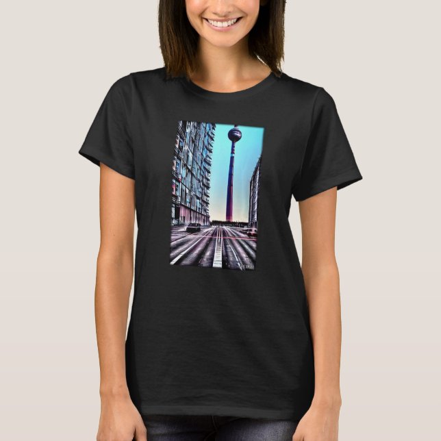 Berlin TV Torn Berlin City Street Sight Landmark T Shirt (Framsida)