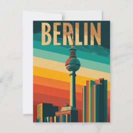 Berlin TV-torn retro Vykort