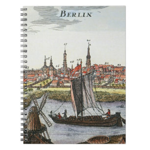 Berlin Tyskland, 1737 Anteckningsbok Med Spiral