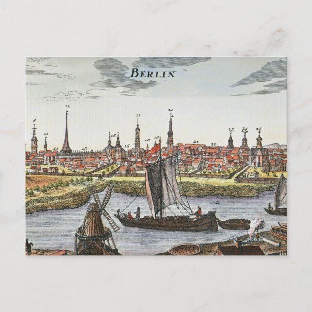 Berlin, Tyskland, 1737 Vykort (Framsida)