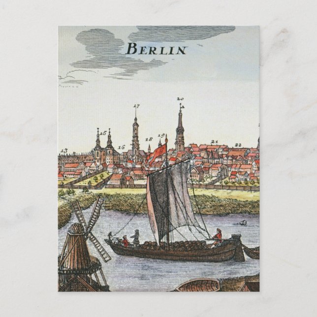 Berlin, Tyskland, 1737 Vykort (Framsida)