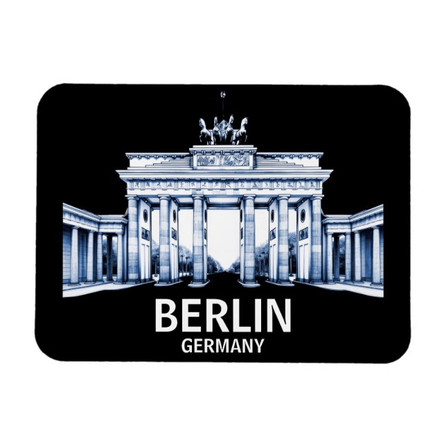 Berlin Tyskland Brandenburg Grind Magnet (Horisontell)