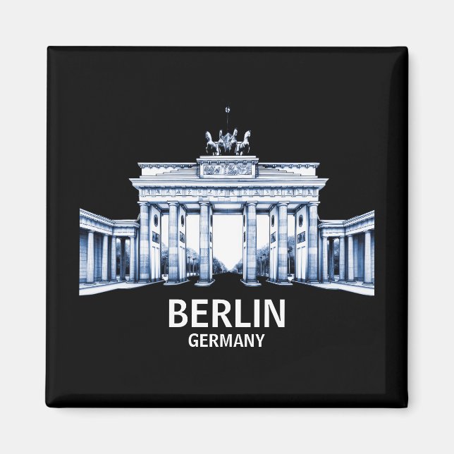 Berlin Tyskland Brandenburg Grind Magnet (Framsidan)