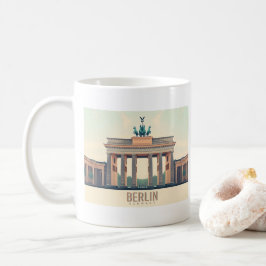 Berlin Tyskland Brandenburg Grind Pastel Travel Kaffemugg