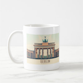 Berlin Tyskland Brandenburg Grind Pastel Travel Kaffemugg