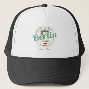Berlin Tyskland Brandenburg Grind Vintage Souvenir Keps
