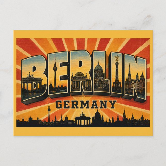 Berlin Tyskland Brandenburger Tor Vykort (Framsida)
