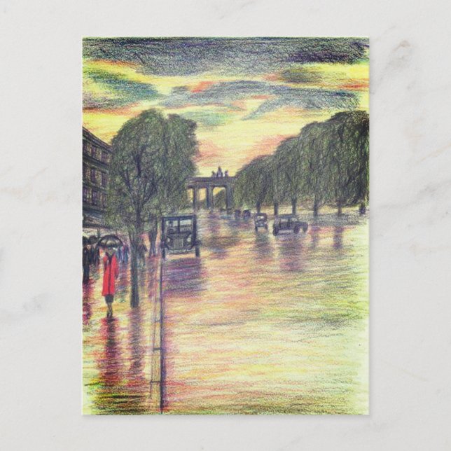 Berlin Tyskland Brandenburger Tor  Vykort (Framsida)