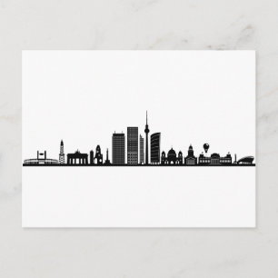 BERLIN Tyskland Capital City Skyline Silhouette Vykort