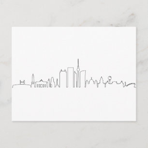 BERLIN Tyskland Capital City Skyline Silhouette Vykort