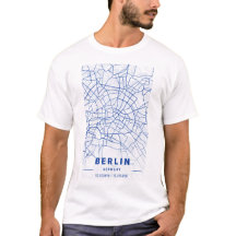 Berlin Tyskland City Karta Blue