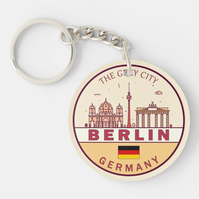 Berlin Tyskland City Skyline Emblem (Framsidan)
