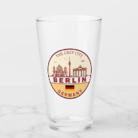 Berlin Tyskland City Skyline Emblem