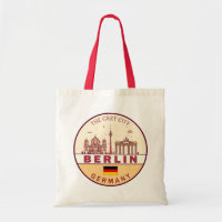 Berlin Tyskland City Skyline Emblem