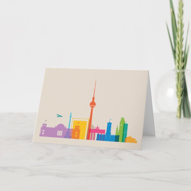 Berlin tyskland Cityscape Kort (Framsida)