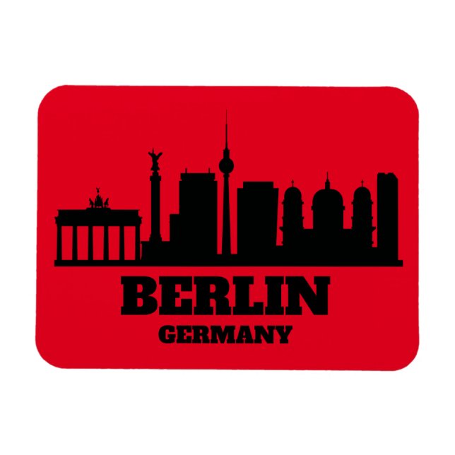Berlin Tyskland Cityscape Landmark Magnet (Horisontell)