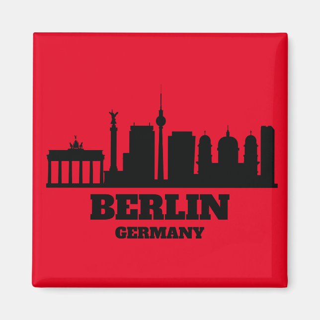 Berlin Tyskland Cityscape Landmark Magnet (Framsidan)