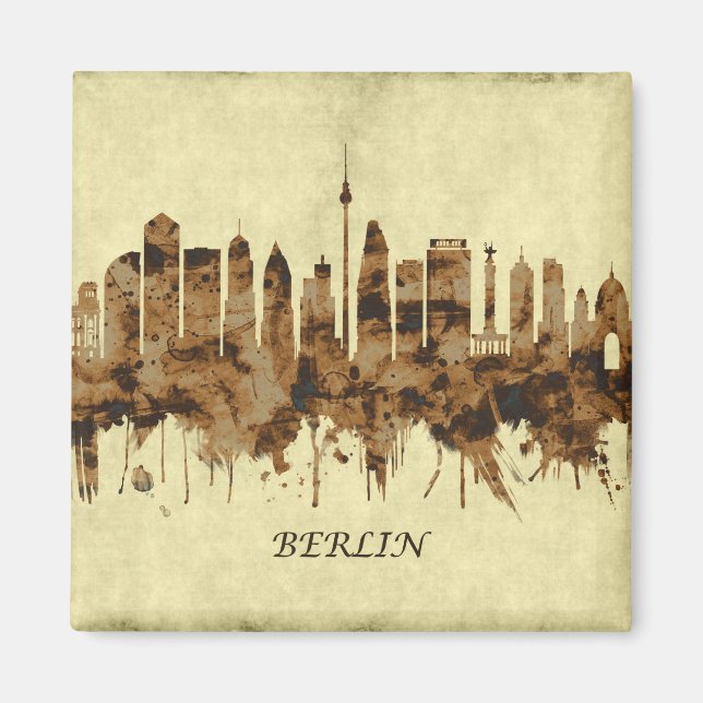 Berlin Tyskland Cityscape Magnet (Framsidan)