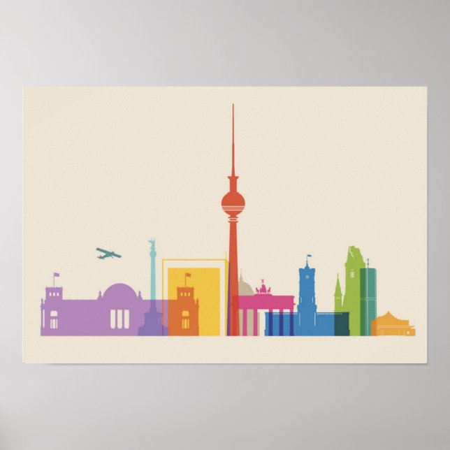 Berlin, Tyskland Cityscape Poster (Framsidan)